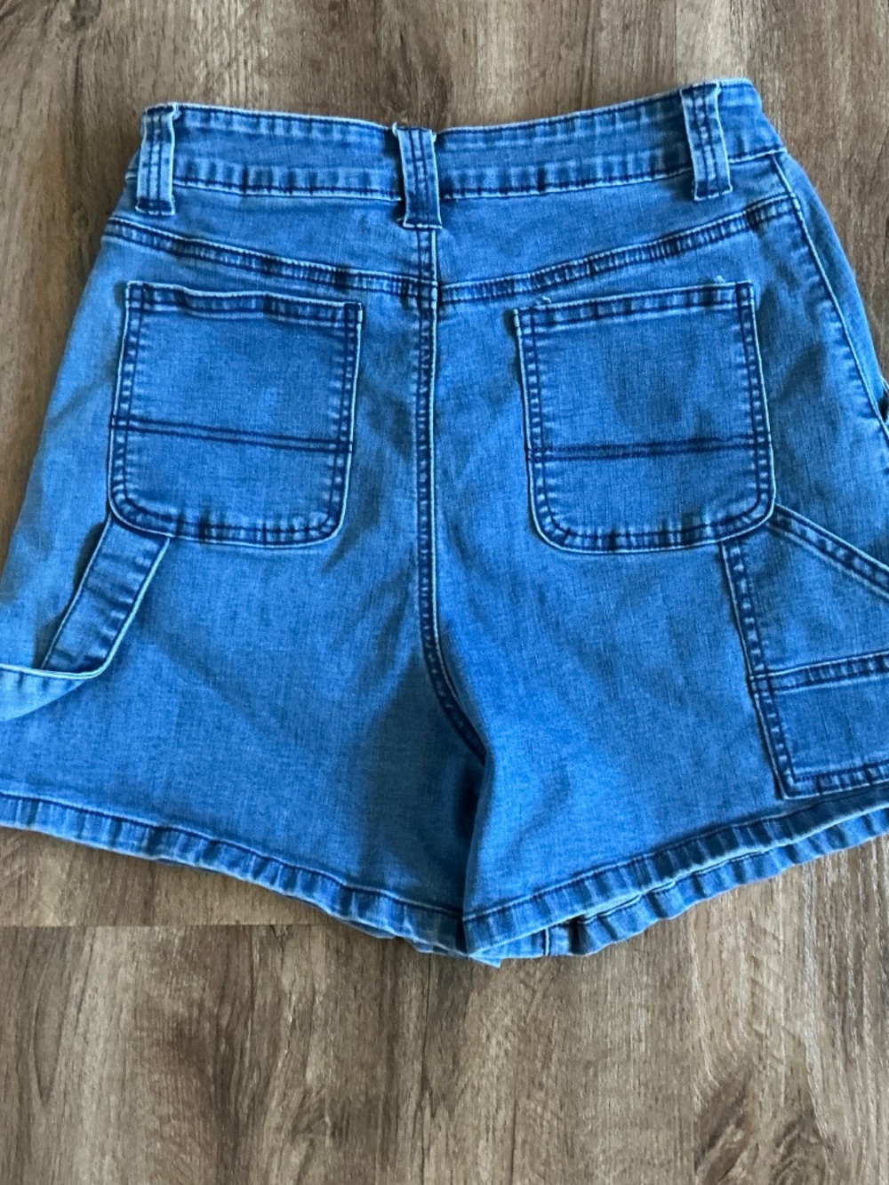 Women’s Shorts Size 26 Carpenter Jean Cotton Stretch Blue Denim High Waist *READ